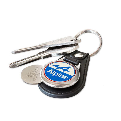 Alpine - Nøglering med Indkøbsvognsmønt – Metal & Kunstlæder-Nøglering-Alpine-Garage Culture Shop- garage - man cave - merchandise