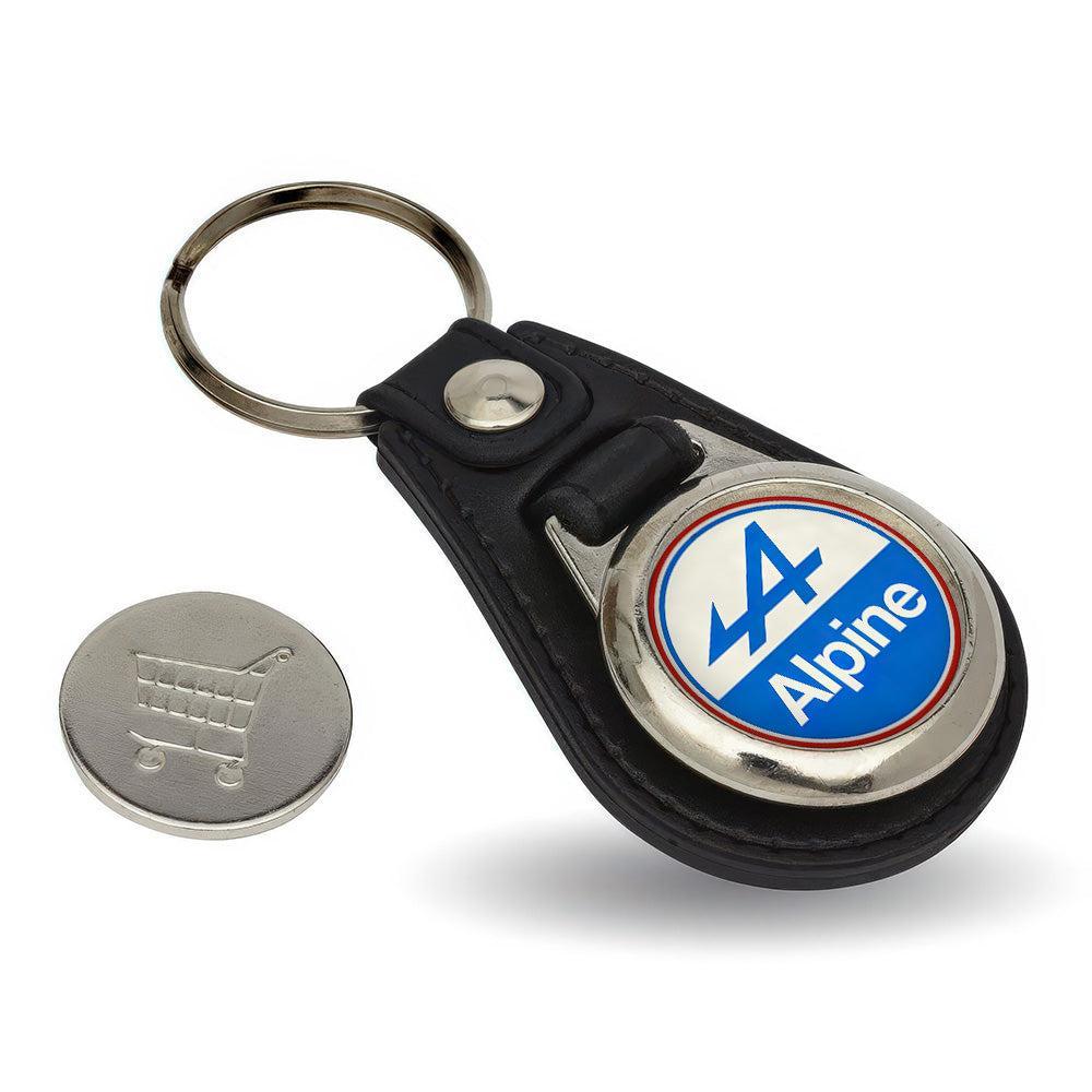 Alpine - Nøglering med Indkøbsvognsmønt – Metal & Kunstlæder-Nøglering-Alpine-Garage Culture Shop- garage - man cave - merchandise