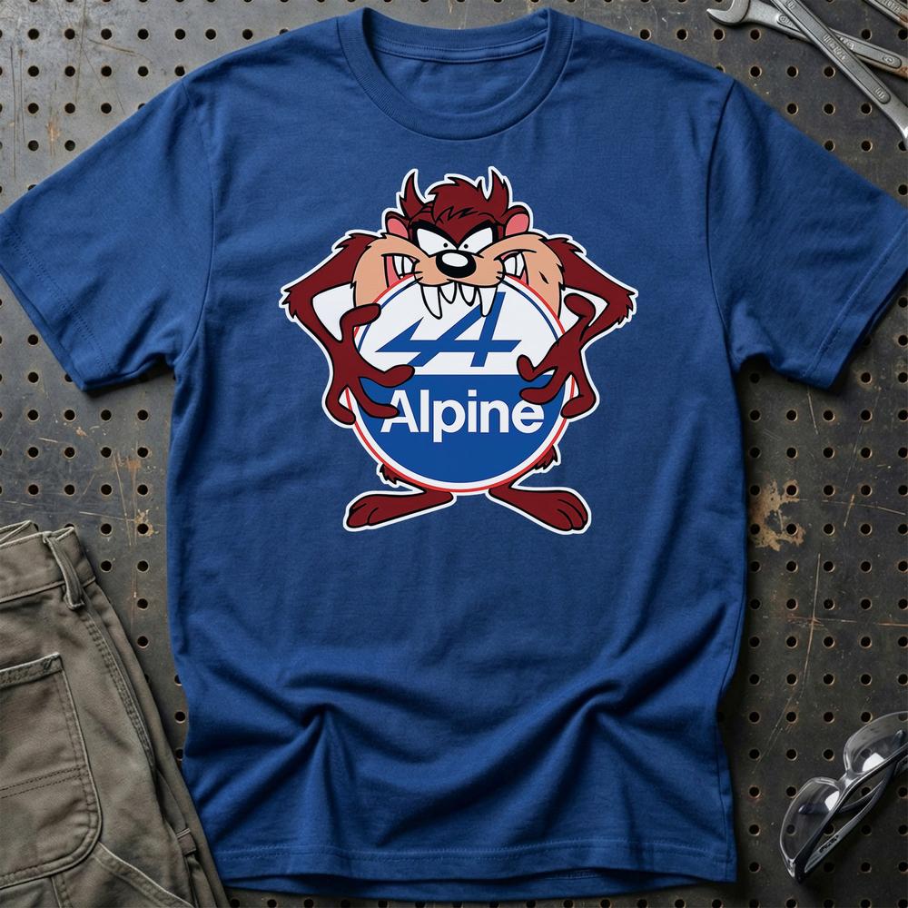 Alpine TAZ Unisex T-Shirt , Bomuld-Beklædning-Alpine-Blå Royal-S-Garage Culture Shop- garage - man cave - merchandise