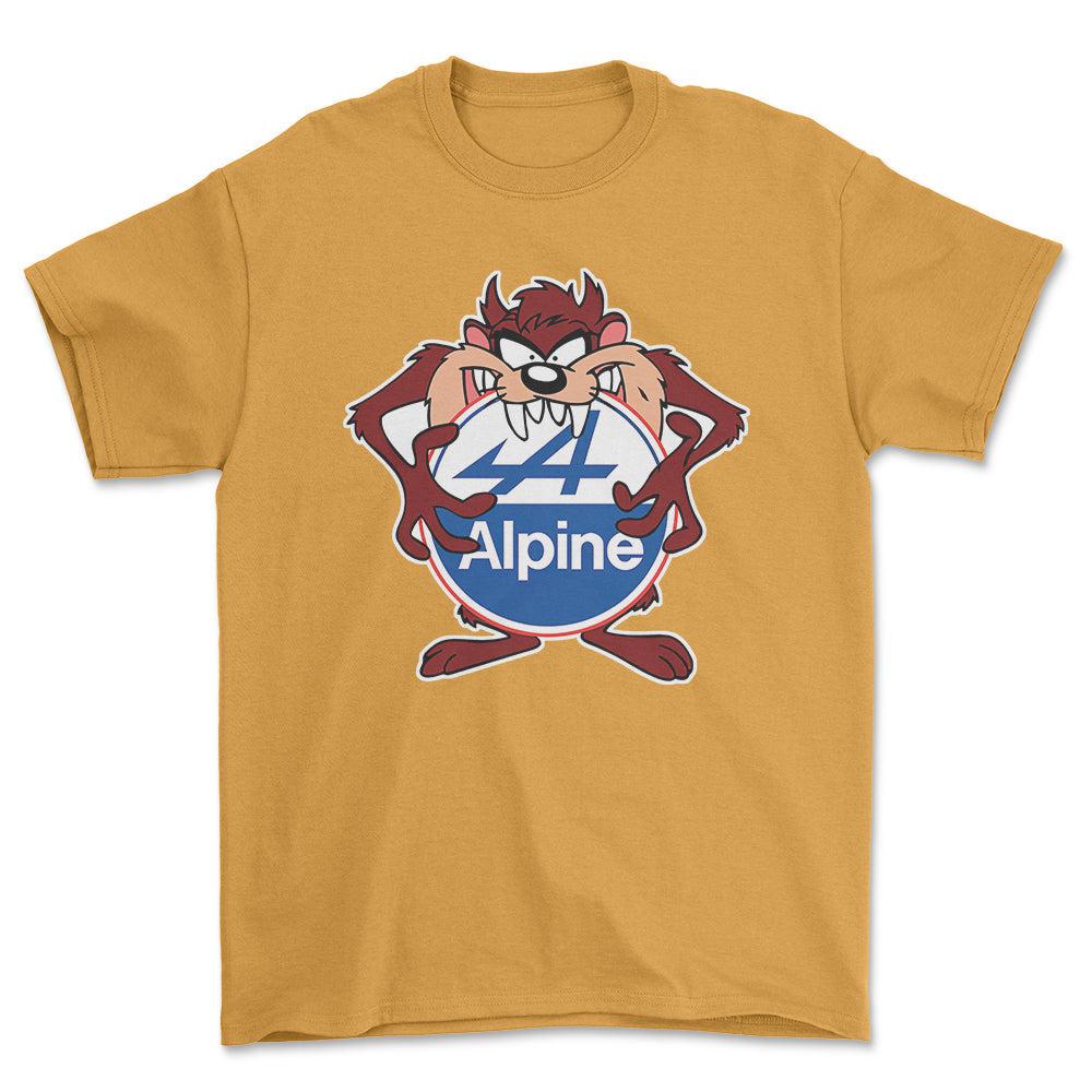 Alpine TAZ Unisex T-Shirt , Bomuld-Beklædning-Alpine-Guld-S-Forside-Garage Culture Shop- garage - man cave - merchandise