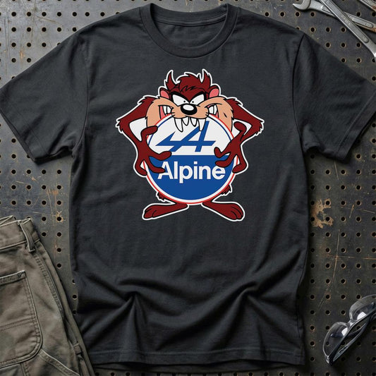 Alpine TAZ Unisex T-Shirt , Bomuld-Beklædning-Alpine-Sort-S-Garage Culture Shop- garage - man cave - merchandise