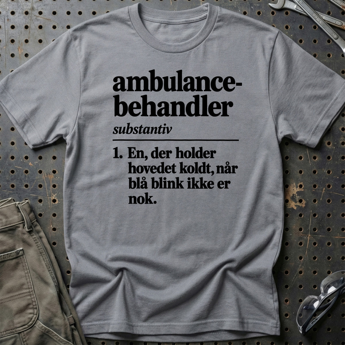 
Ambulancebehandler – Definition T-Shirt – Grå Sport