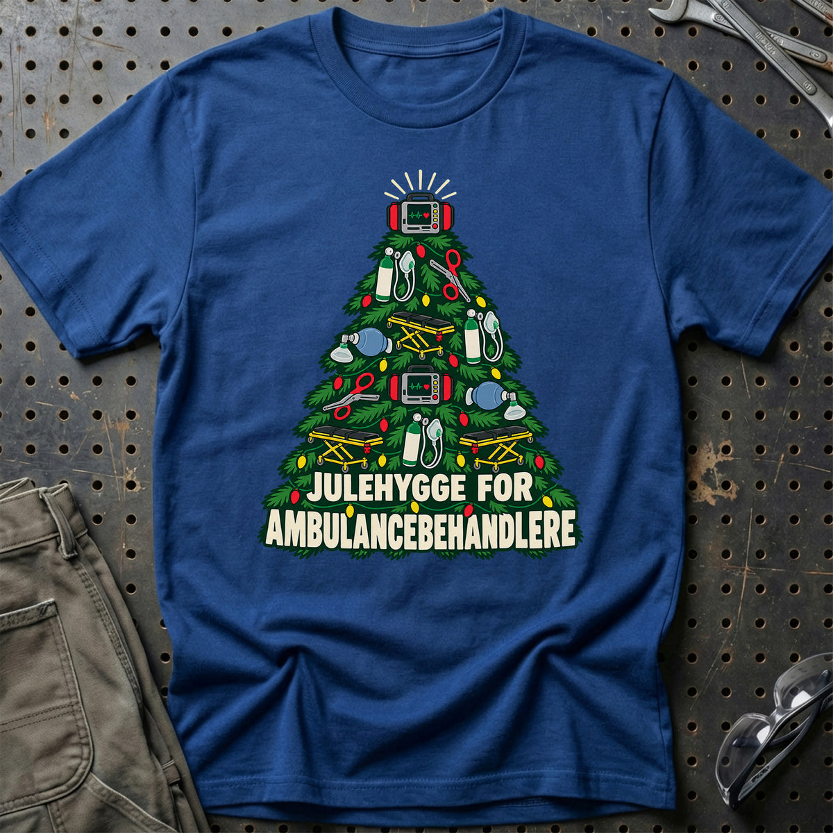 
Ambulancebehandler – Julehygge – Unisex T-Shirt – Blå Royal