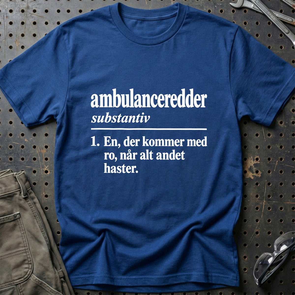 
Ambulanceredder – Definition T-Shirt – Blå Royal