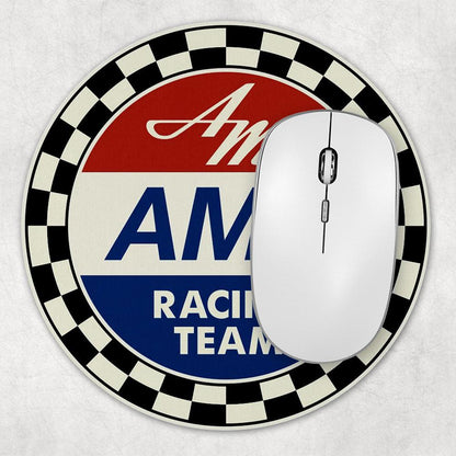 Amc Amx Racing Team Runde Skilte , Musemåtte Rundt , Kop Underlag, Underlagssæt-Runde Skilte-AMC-Garage Culture Shop- garage - man cave - merchandise