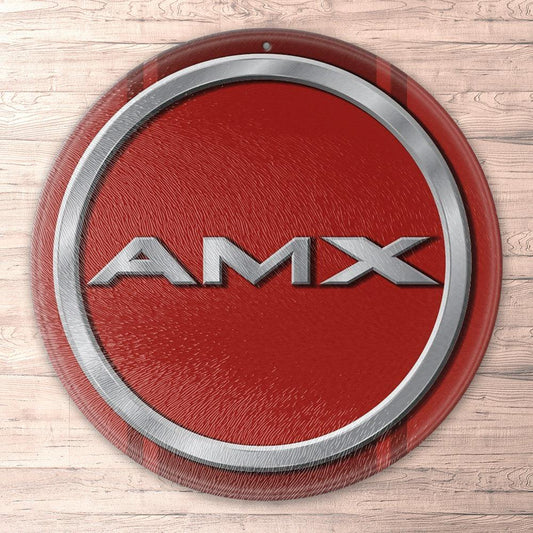 Amc Amx Runde Skilte , Musemåtte Rundt , Kop Underlag, Underlagssæt-Runde Skilte-AMC-Garage Culture Shop- garage - man cave - merchandise