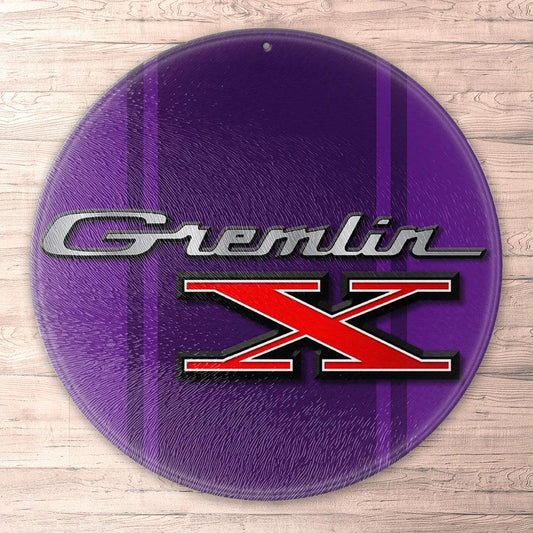 Amc Gremlin X 1970 - 1978 Runde Skilte , Musemåtte Rundt , Kop Underlag, Underlagssæt-Runde Skilte-AMC-Garage Culture Shop- garage - man cave - merchandise