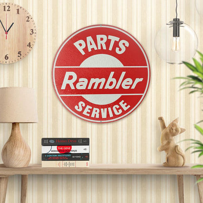 Amc Rambler Authorized Car Service, Runde Skilte , Musemåtte Rundt , Kop Underlag, Underlagssæt-Runde Skilte-AMC-Garage Culture Shop- garage - man cave - merchandise