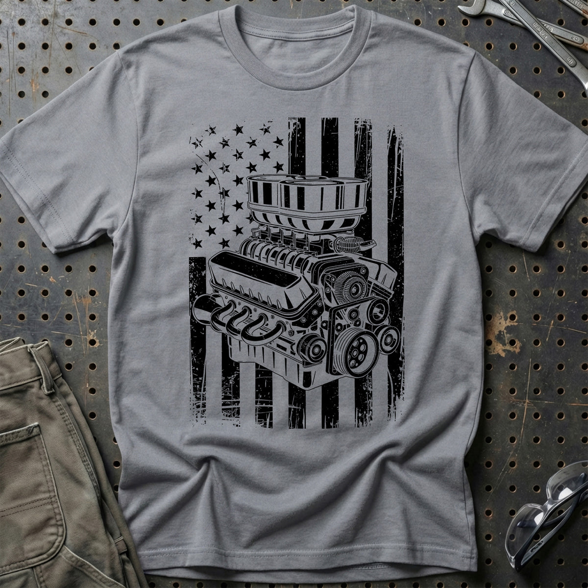 
American V8 T-Shirt – Grå Sport