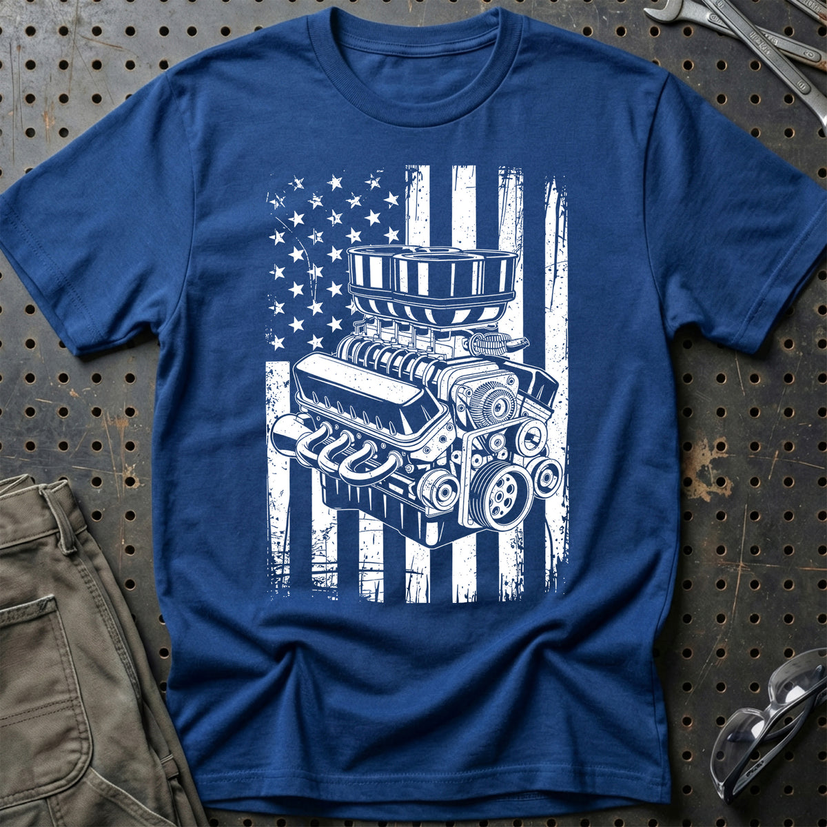 
American V8 T-Shirt – Blå Royal