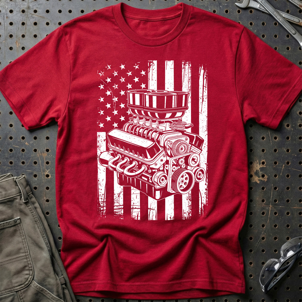 
American V8 T-Shirt – Rød