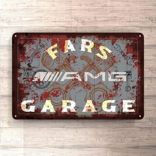 Amg Fars Garage Vintage Skilte, Musemåtte, Dørmåtte-Skilte-AMG-Garage Culture Shop- garage - man cave - merchandise