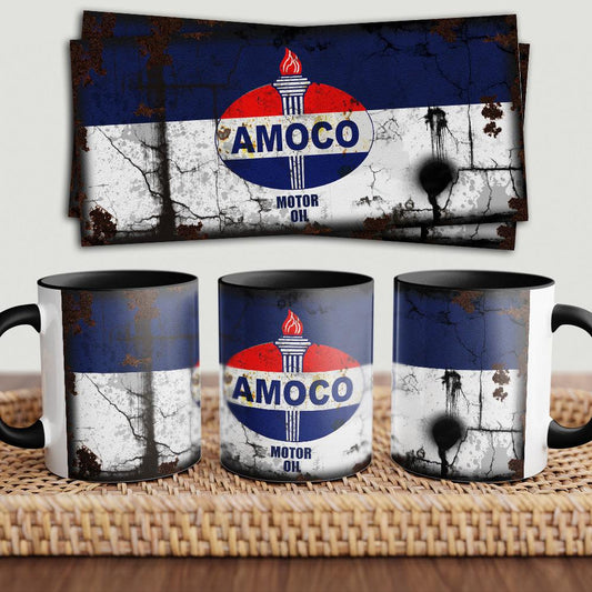 Amoco "To Toner" Vintage Keramisk Krus-Krus-Motoroil-Garage Culture Shop- garage - man cave - merchandise