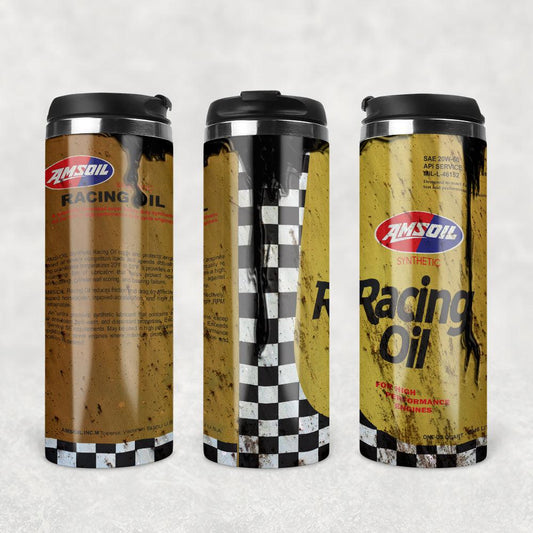 Amsoil Racing Motor Oil Termokrus Tumbler Rustfrit Stål-Krus-Motorolie-Garage Culture Shop- garage - man cave - merchandise