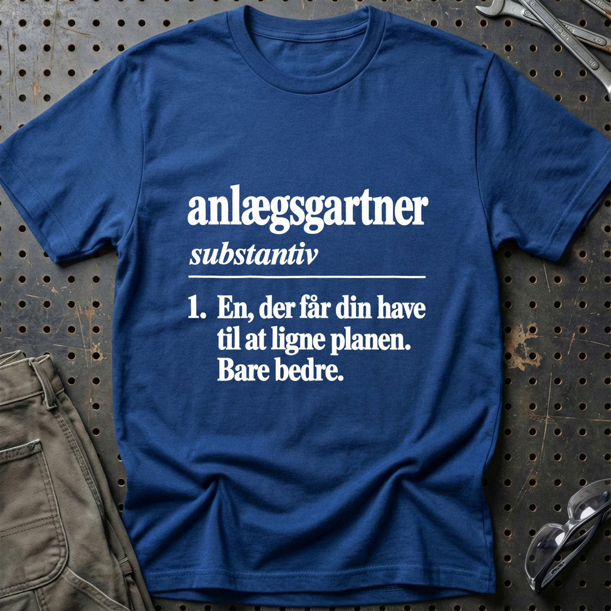 
Anlægsgartner – Definition T-Shirt – Blå Royal