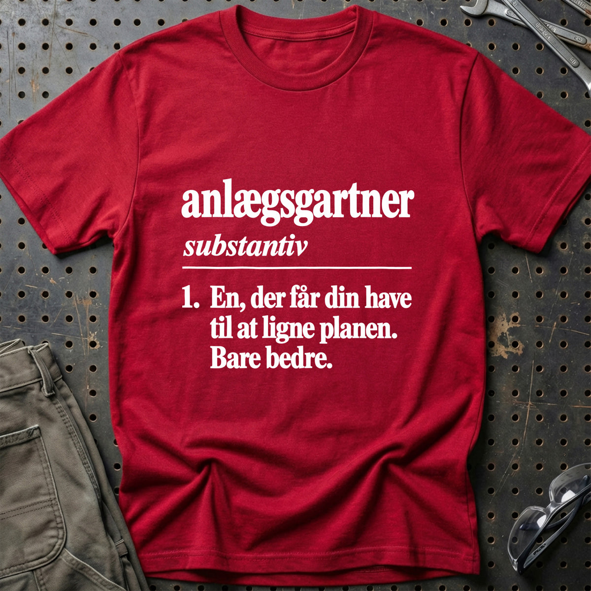 
Anlægsgartner – Definition T-Shirt – Rød
