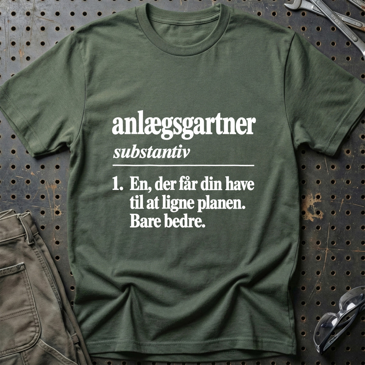 
Anlægsgartner – Definition T-Shirt – Grøn Militær
