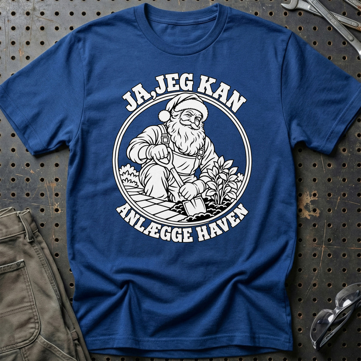 
Anlægsgartner – Santa Kan Det – Jul T-Shirt – Blå Royal