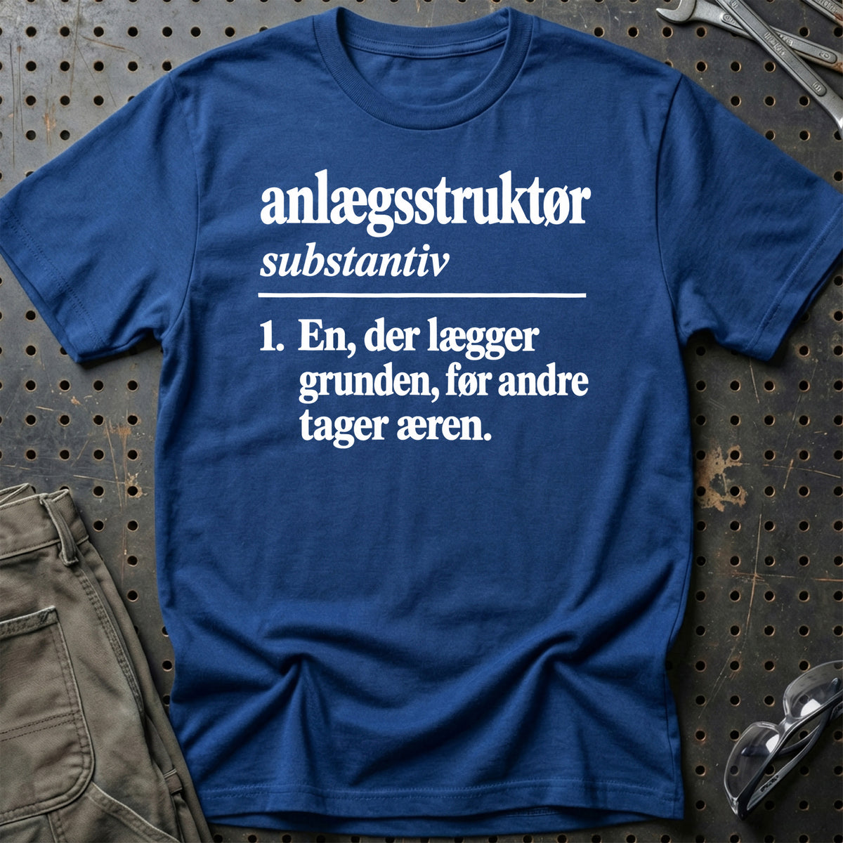 
Anlægsstruktør – Definition T-Shirt – Blå Royal