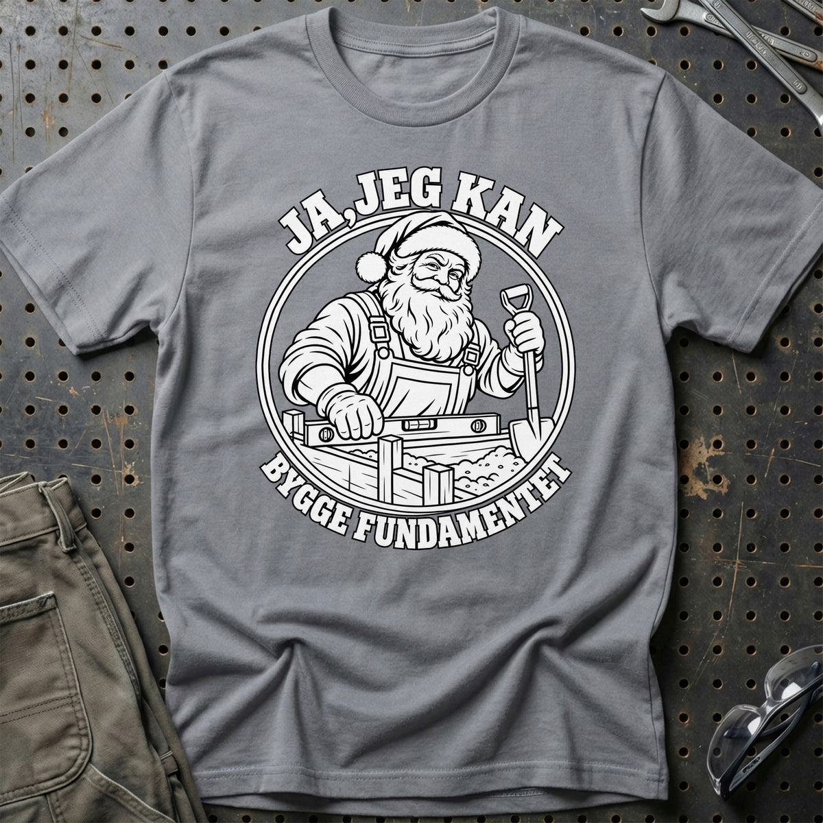 
Anlægsstruktør – Santa Kan Det – Jul T-Shirt – Grå Sport