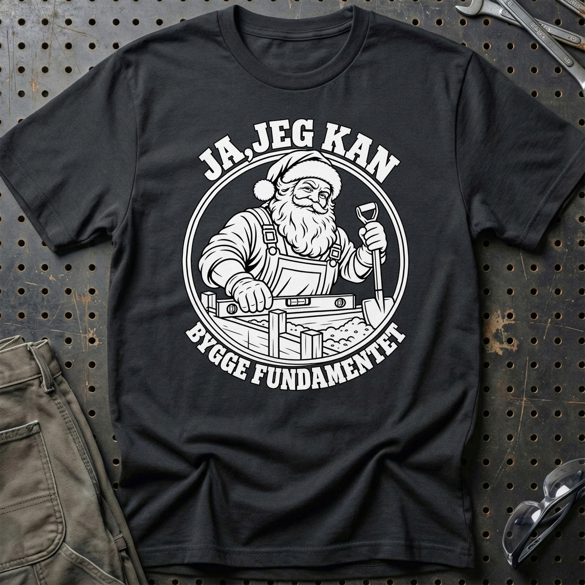 
Anlægsstruktør – Santa Kan Det – Jul T-Shirt – Sort