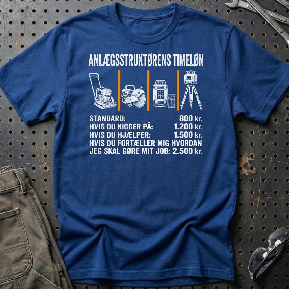 
Produktbillede af Anlægsstruktørens Timeløn T-Shirt
