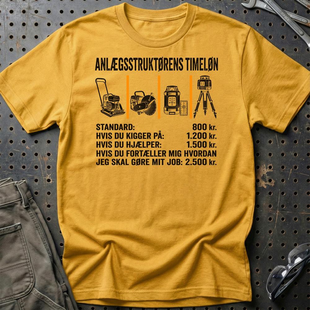 
Produktbillede af Anlægsstruktørens Timeløn T-Shirt