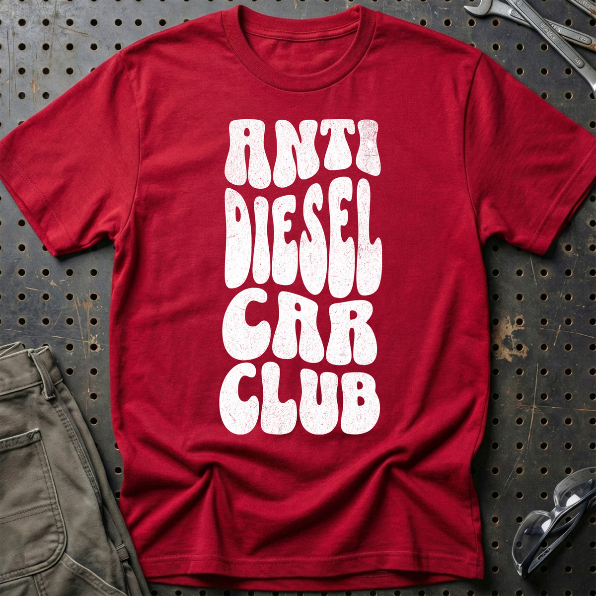 
Anti Diesel Car Club T-Shirt – Rød