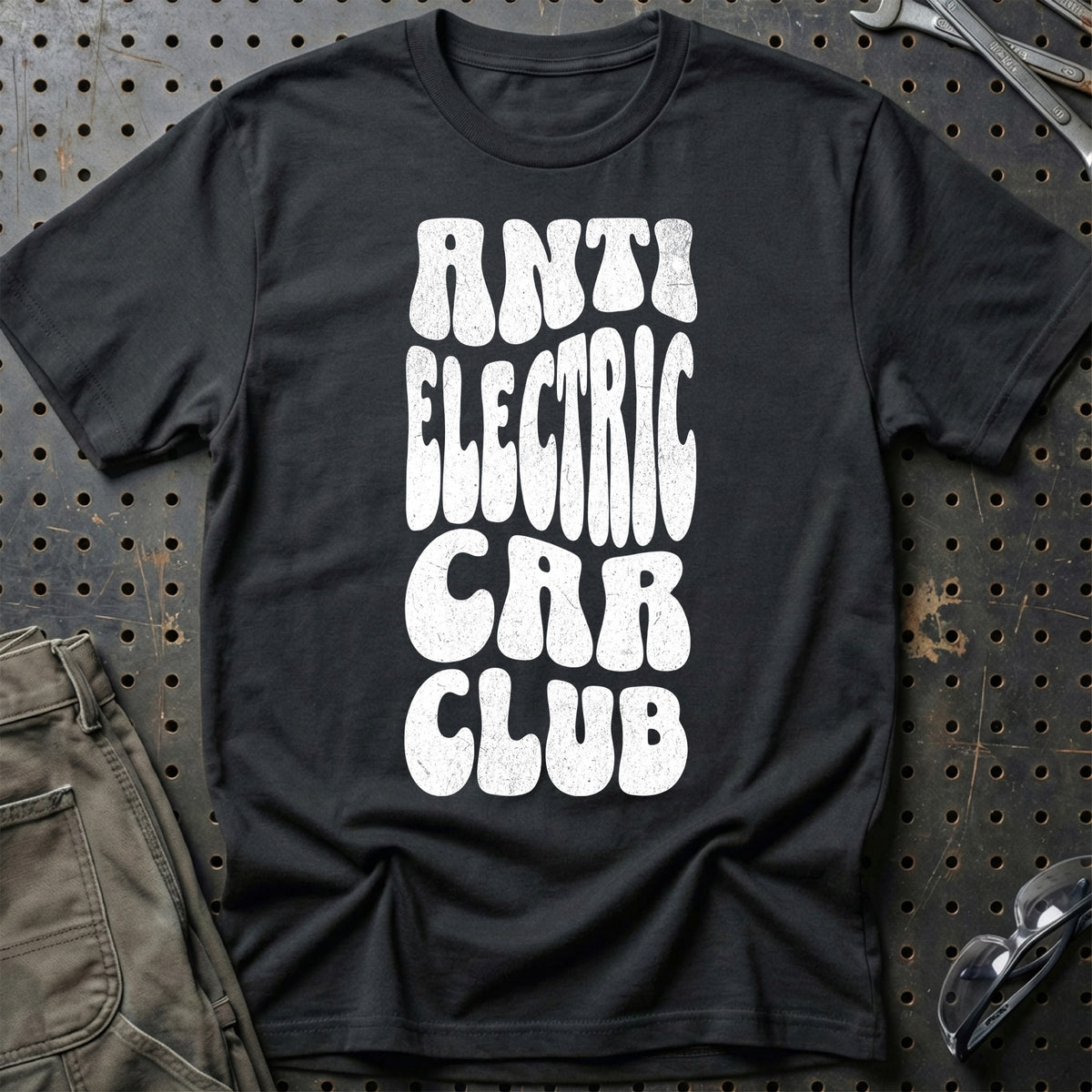 
Anti Electric Car Club T-Shirt – Sort