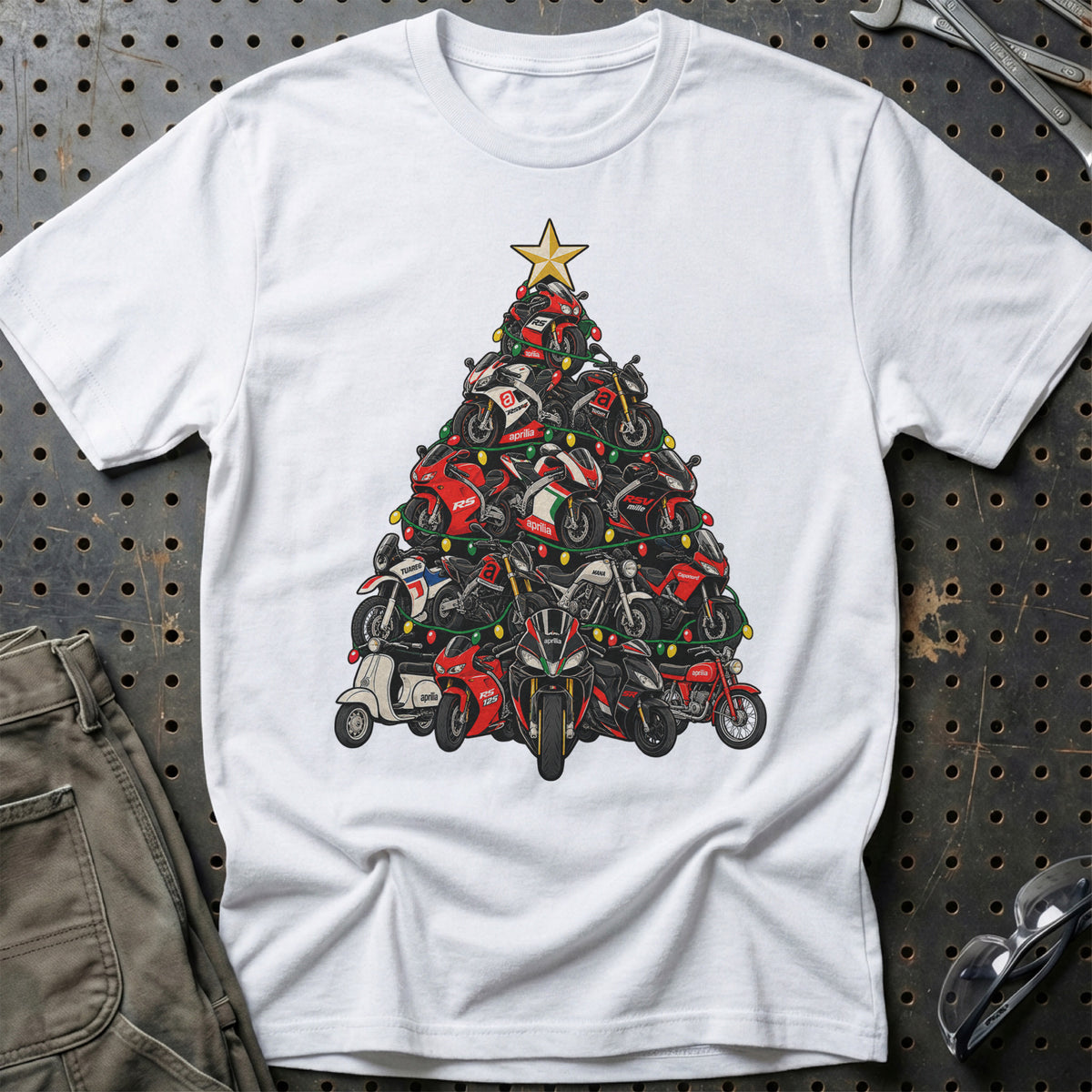 Aprilia Juletræ T-Shirt – Hvid