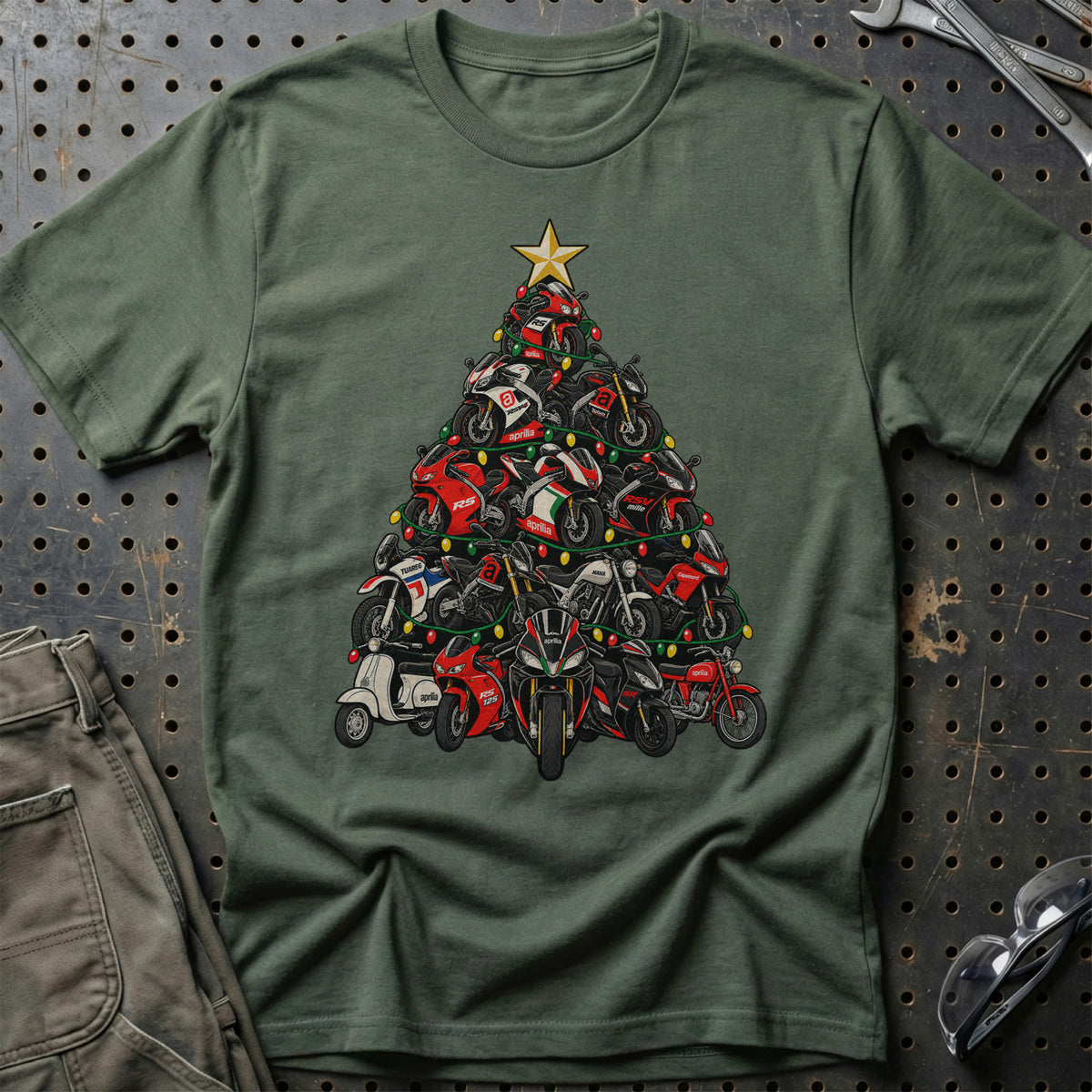 Aprilia Juletræ T-Shirt – Grøn Militær