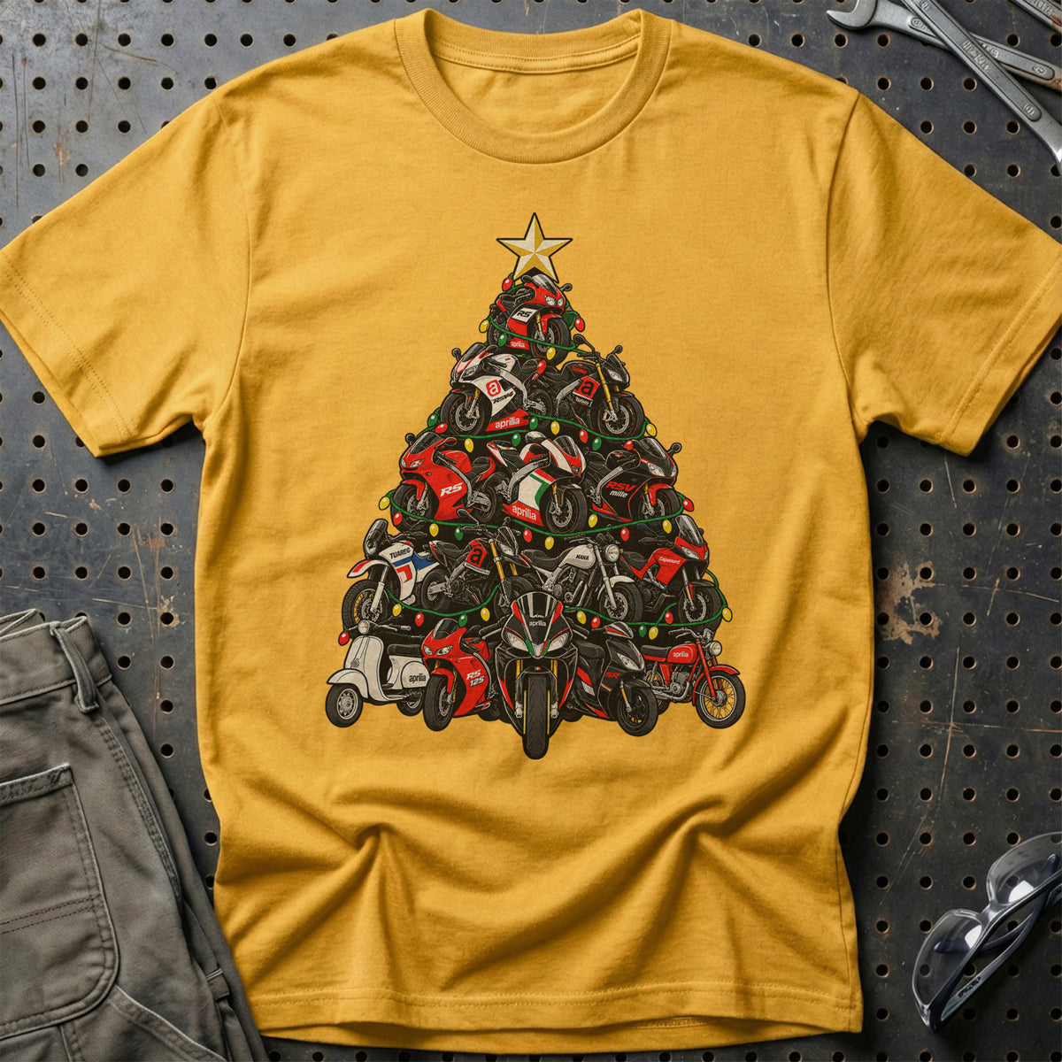 Aprilia Juletræ T-Shirt – Guld