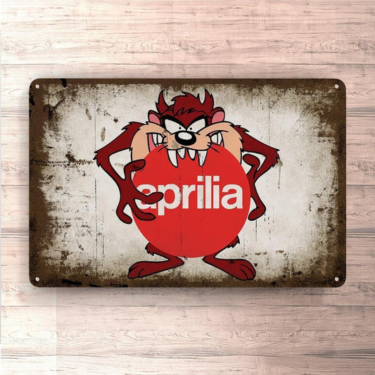 Aprilia Taz Vintage Skilte, Musemåtte, Dørmåtte , Plakat-Skilte-Aprilia-Garage Culture Shop- garage - man cave - merchandise