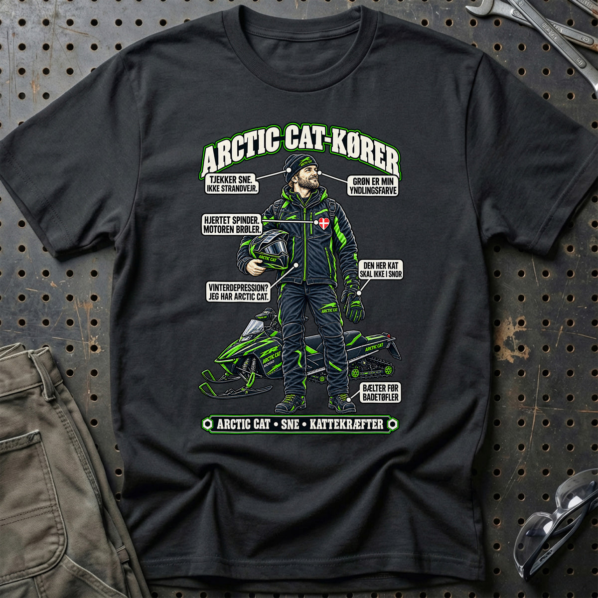 
Arctic Cat-Kører T-Shirt – Sort