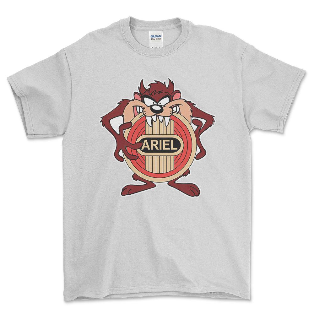 Ariel TAZ Unisex T-Shirt , Bomuld-Beklædning-Ariel-Hvid-S-Forside-Garage Culture Shop- garage - man cave - merchandise