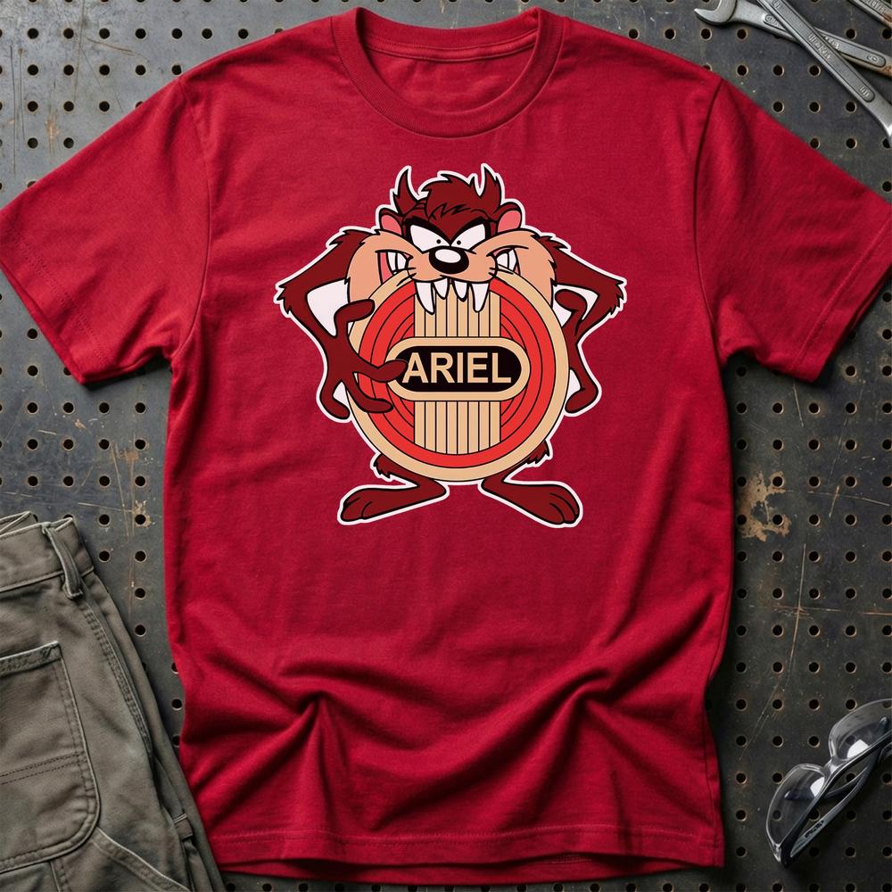 Ariel TAZ Unisex T-Shirt , Bomuld-Beklædning-Ariel-Rød-S-Garage Culture Shop- garage - man cave - merchandise