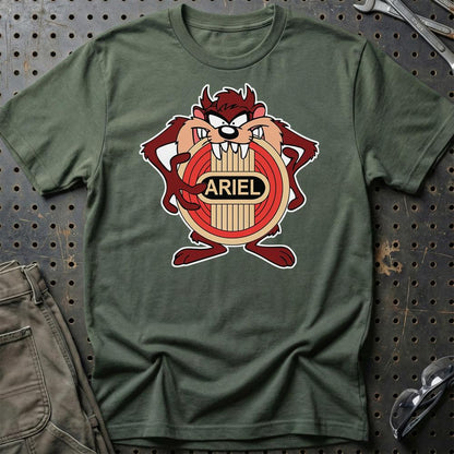 Ariel TAZ Unisex T-Shirt , Bomuld-Beklædning-Ariel-Grøn Militær-S-Garage Culture Shop- garage - man cave - merchandise