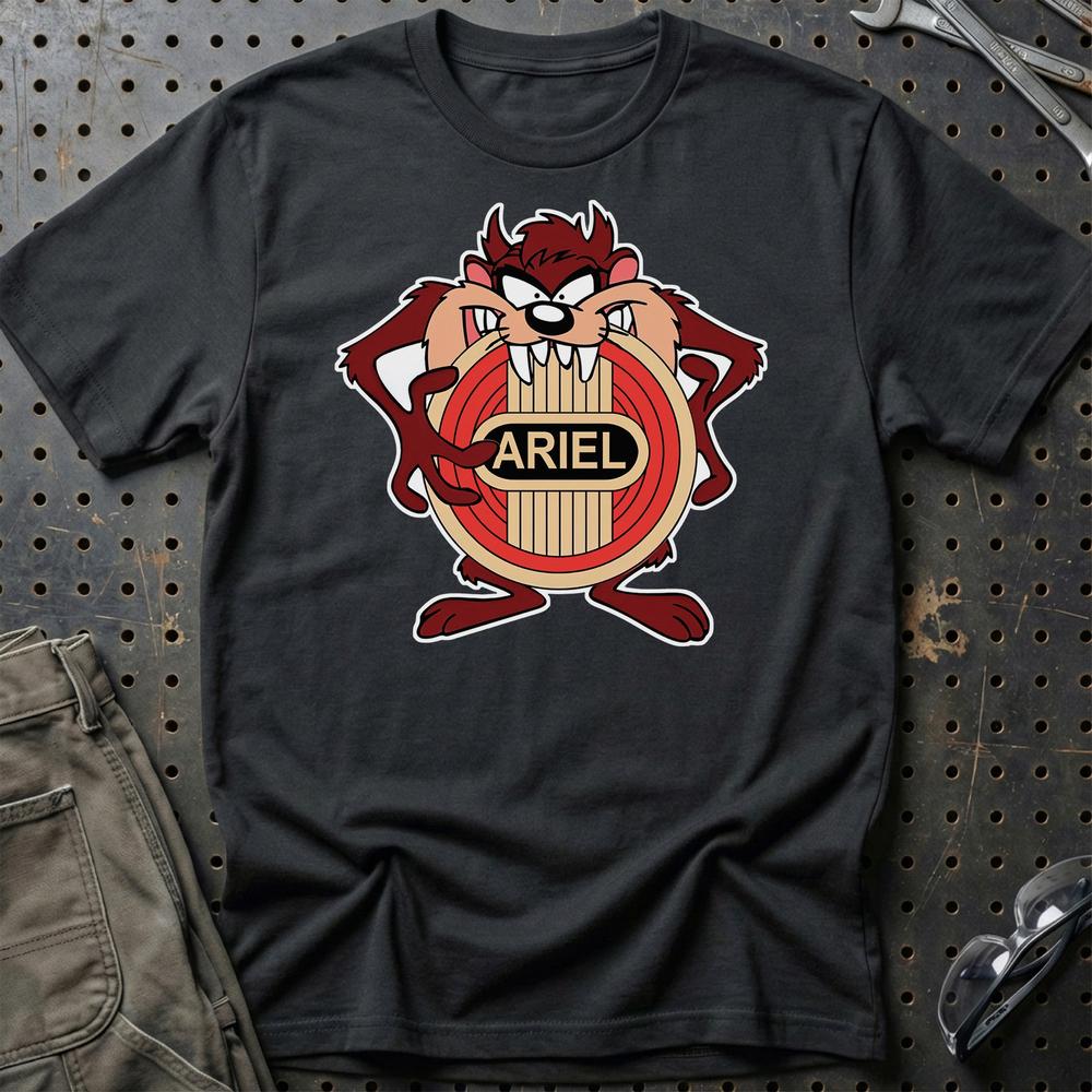 Ariel TAZ Unisex T-Shirt , Bomuld-Beklædning-Ariel-Sort-S-Garage Culture Shop- garage - man cave - merchandise