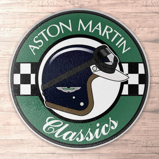 Aston Martin Classics Runde Skilte , Musemåtte Rundt , Kop Underlag, Underlagssæt-Runde Skilte-Aston Martin-Garage Culture Shop- garage - man cave - merchandise