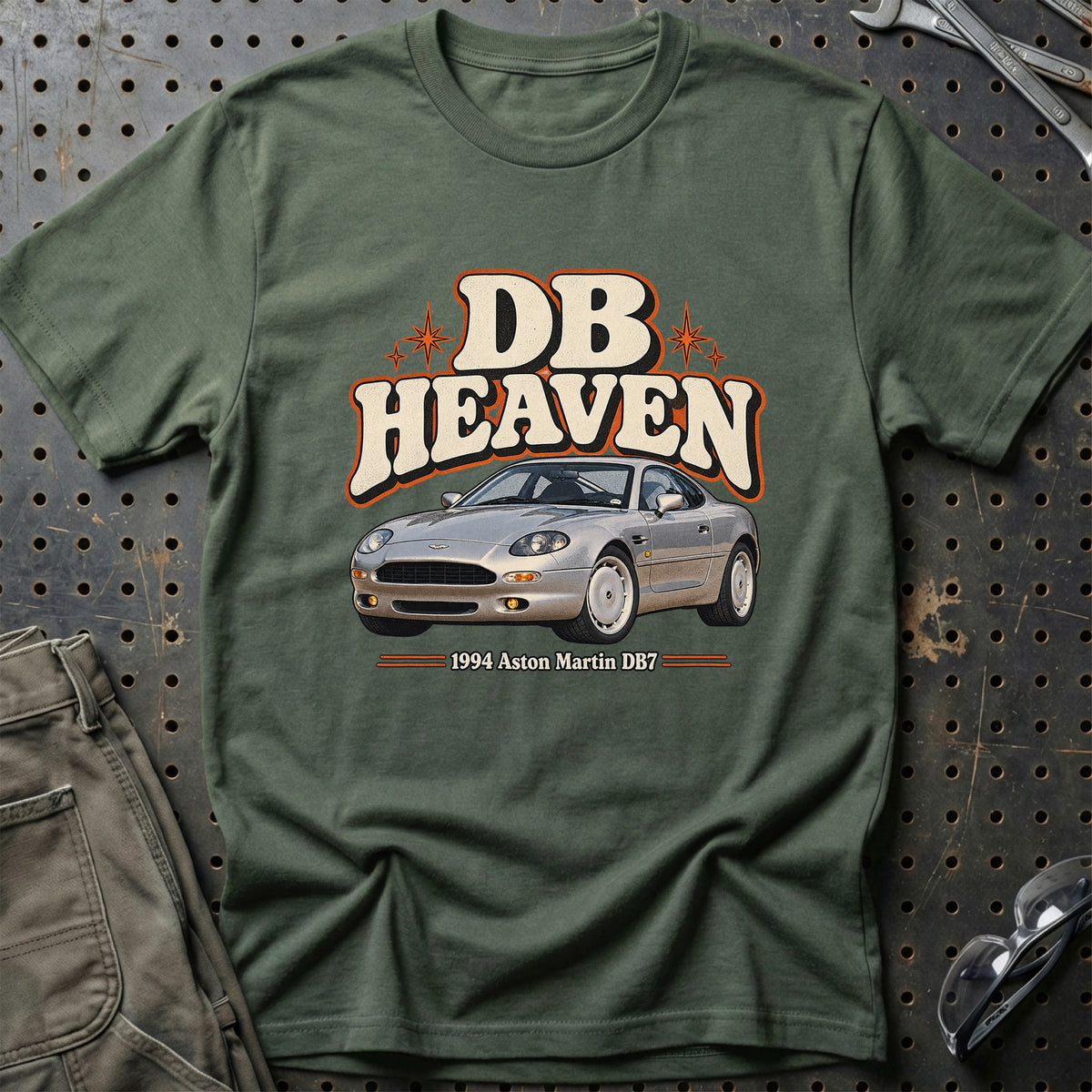 
Aston Martin DB7 1994 – DB Heaven T-Shirt – Grøn Militær