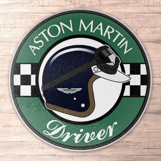 Aston Martin Driver Runde Skilte , Musemåtte Rundt , Kop Underlag, Underlagssæt-Runde Skilte-Aston Martin-Garage Culture Shop- garage - man cave - merchandise
