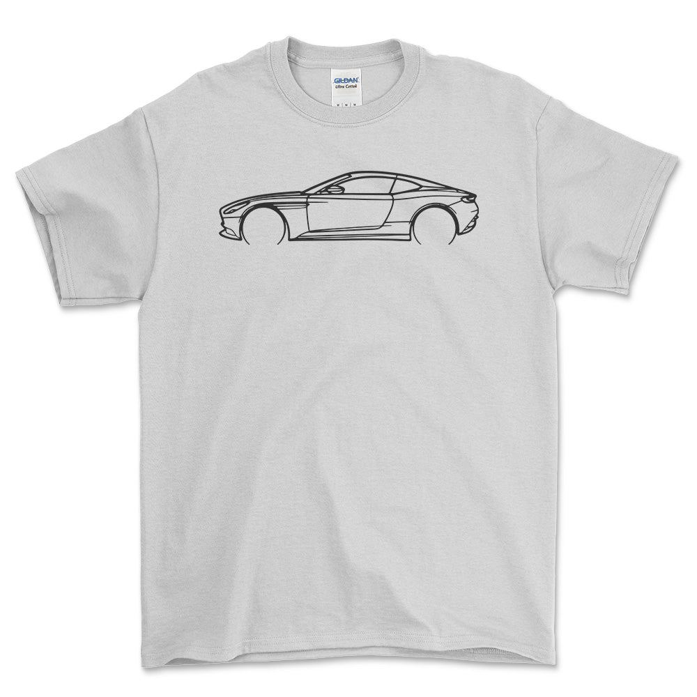 Aston Martin I8 DB11 Outline - Unisex T-Shirt , Bomuld-Beklædning-Aston Martin-Hvid-S-Garage Culture Shop- garage - man cave - merchandise