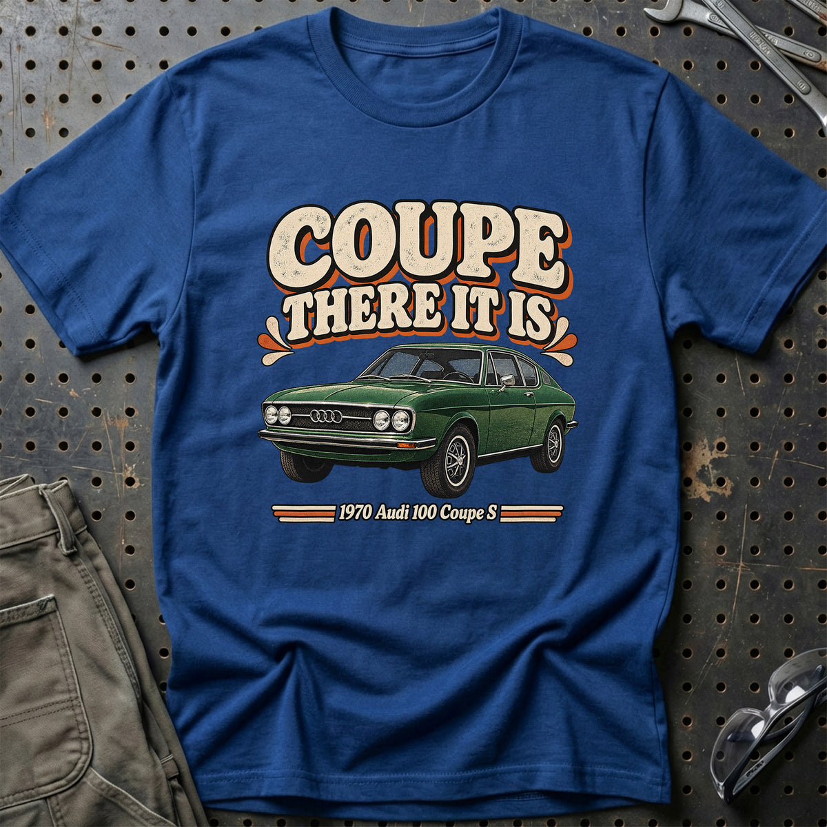 
Audi 100 Coupe S 1970 – Coupe There It Is T-Shirt – Blå Royal