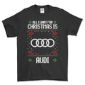 Audi - All I Want For Christmas T-Shirt-Beklædning-Audi-Sort-S-Garage Culture Shop- garage - man cave - merchandise