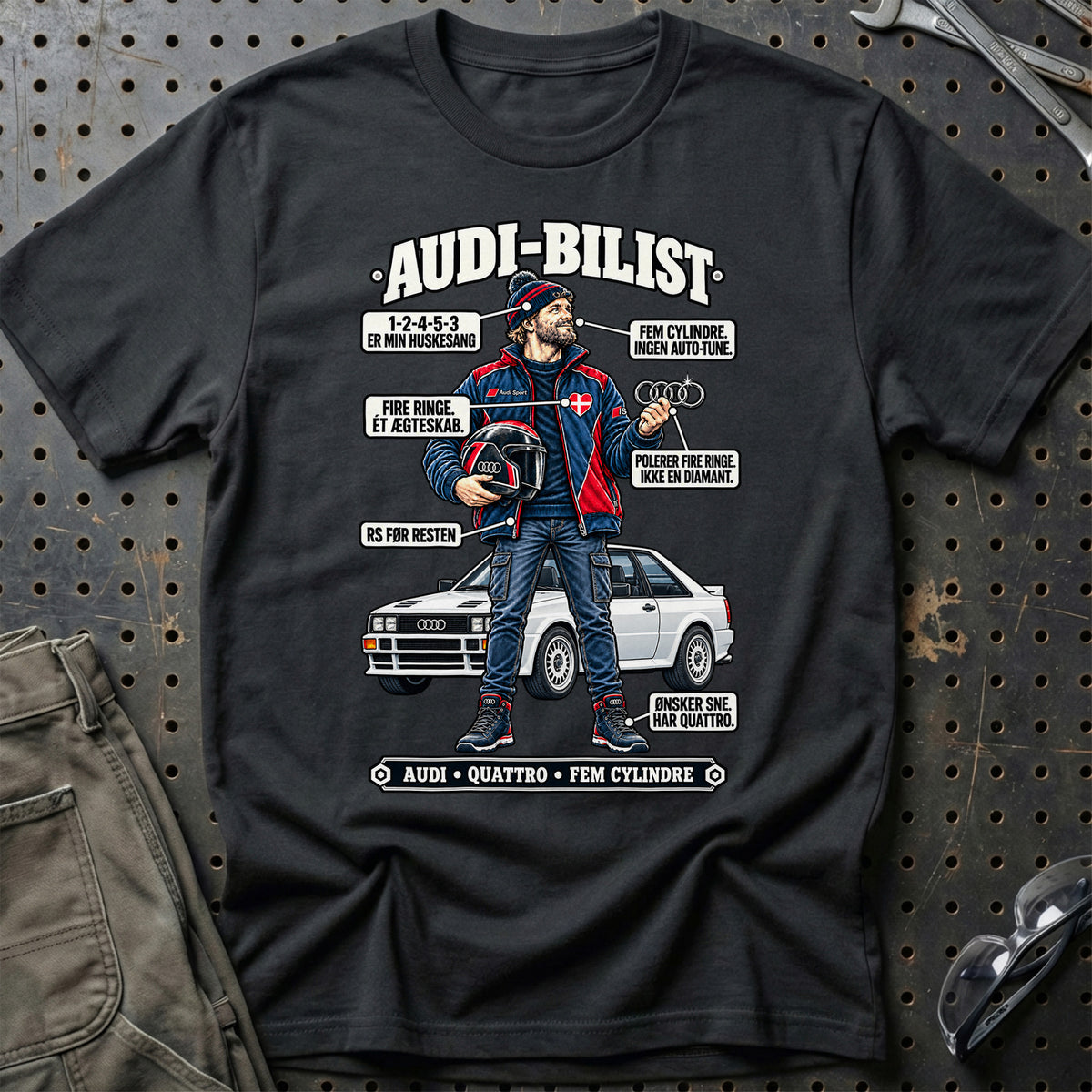 
Audi-Bilist T-Shirt – Sort