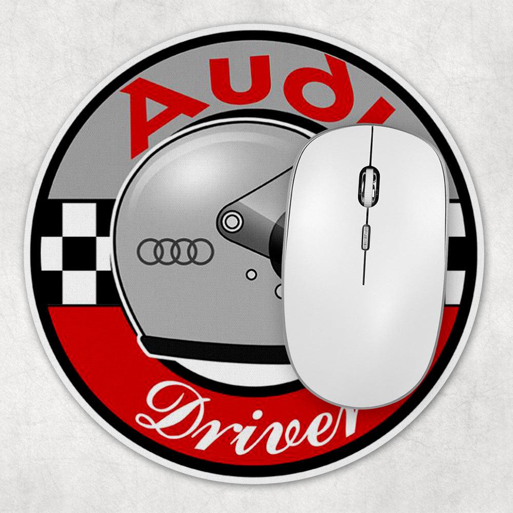 Audi Driver Runde Skilte , Musemåtte Rundt , Kop Underlag, Underlagssæt-Runde Skilte-Audi-Garage Culture Shop- garage - man cave - merchandise