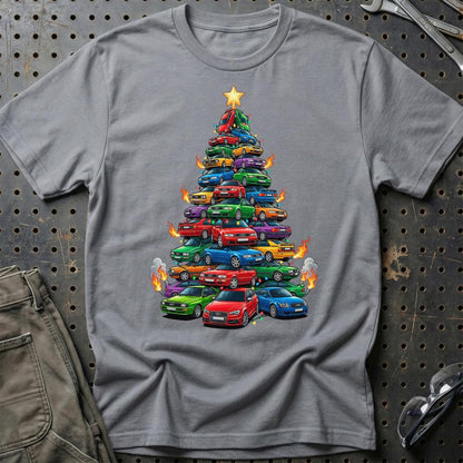 Audi Juletræ Christmas Tree - Unisex T-Shirt-Beklædning-Audi-Grå Sport-S-Garage Culture Shop- garage - man cave - merchandise