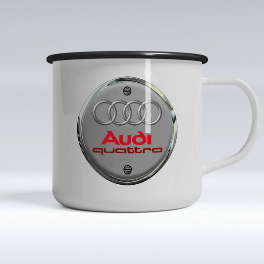 Audi Quatro Emaljekrus-Krus-Audi-Garage Culture Shop- garage - man cave - merchandise
