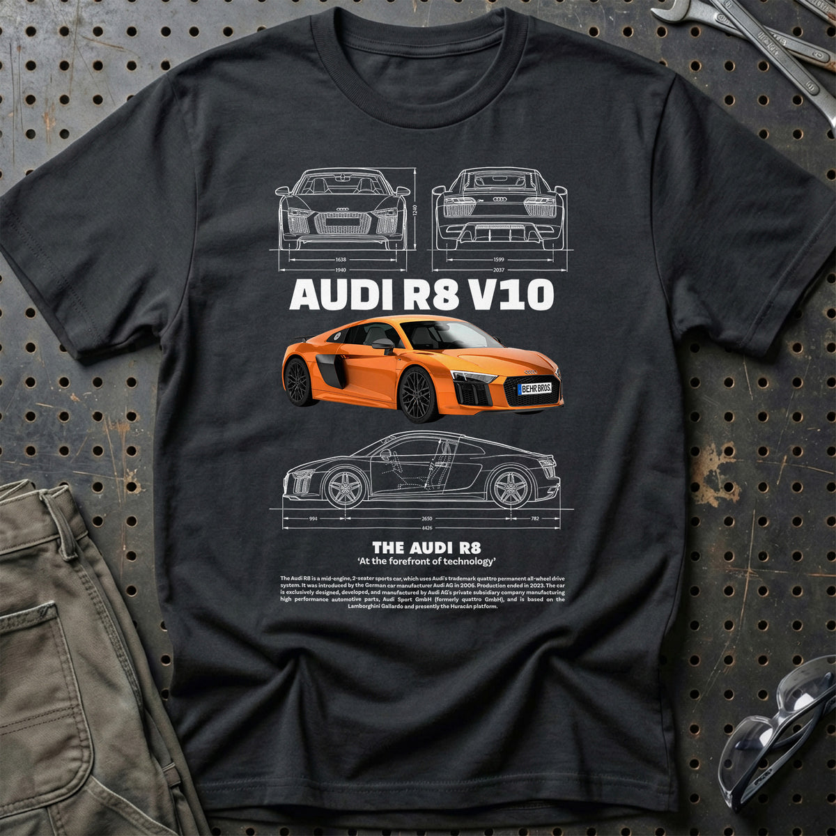 
Audi R8 V10 T-Shirt – Sort