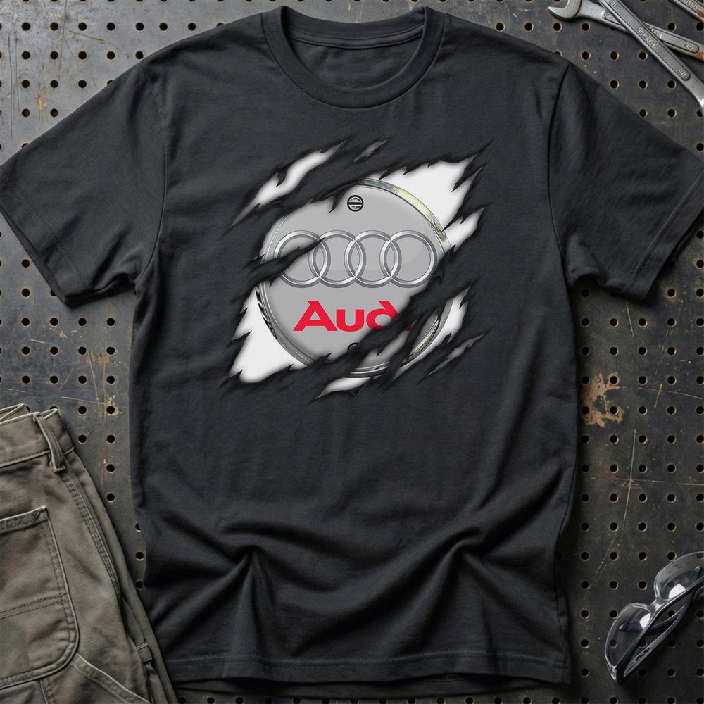 Audi Ripped T-Shirt-Beklædning-Audi-Sort-S-Garage Culture Shop- garage - man cave - merchandise